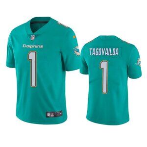 Mens Youths Womens 1 Tua Tagovailoa Aqua Stitched Jersey